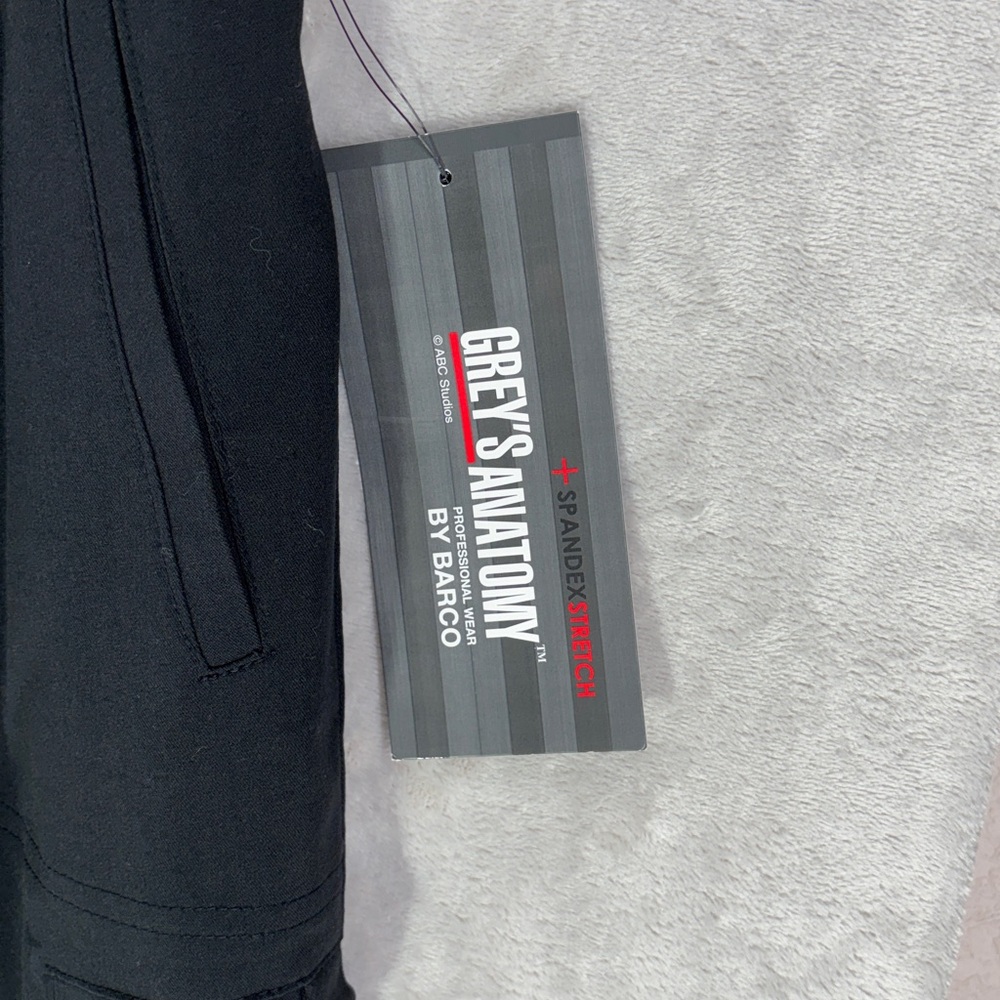 NWT--Grey's Anatomy Black Scrub Pant Spandex Stretch Size 4XL - Picture 2 of 9